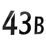 Husnummer Beslagsboden Svart Rustfritt Stål