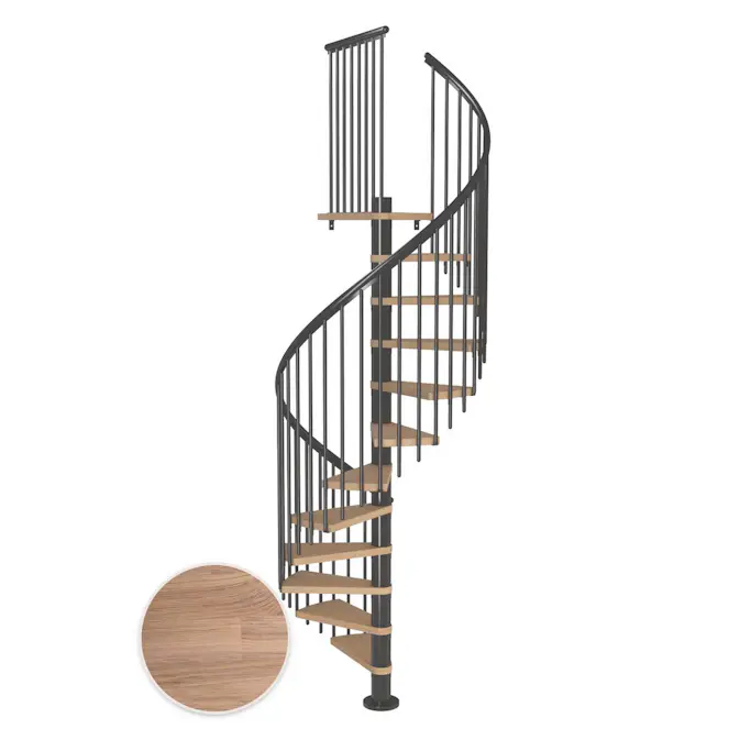 Spiraltrapp Dolle Montréal Eik Hvitoljet Classic 4