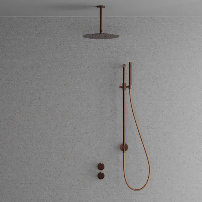 Takduschset Scandtap Steel Harmonized 5Z för Inbyggnad