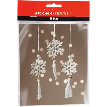 Hekling Creativ Company Mini DIY Kit Snøfnugg