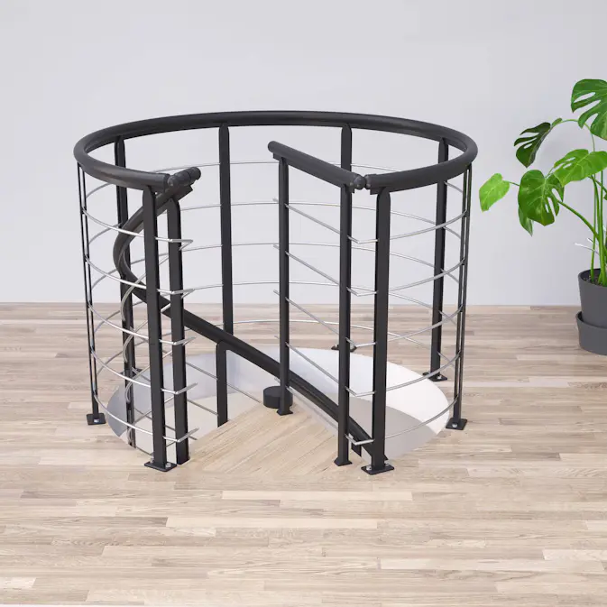 Rekkverk Dolle Spiral Design Rund