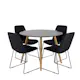 Spisegruppe Venture Home Plaza Ø100 cm med 4st Muce Spisestoler