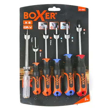 Skrutrekkersett Boxer 6-deler