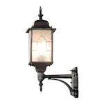 Vegglampe Gnosjö Konstsmide Milano Opp E27 Sort/sølv