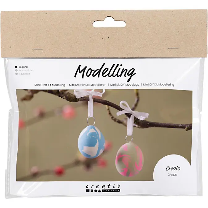 Hobbysett Creativ Company Mini DIY Kit Modellering Marmorerte Egg