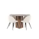Spisegruppe Venture Home Olivia Ø110 med 4 stk Velvet Stoler