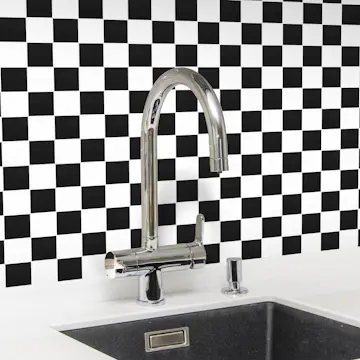 Klinkermosaik Arredo Titan Mix Svart/Vit Blank 5x5 cm