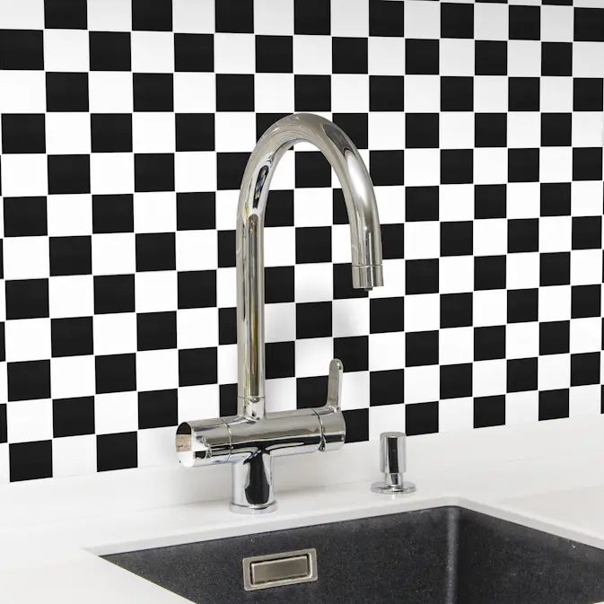 Klinkermosaik Arredo Titan Mix Svart/Vit Blank 5x5 cm