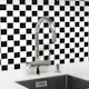 Klinkermosaik Arredo Titan Mix Svart/Vit Blank 5x5 cm