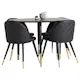 Spisegruppe Venture Home Disa Rund med 4 Valentina Stoler Lær