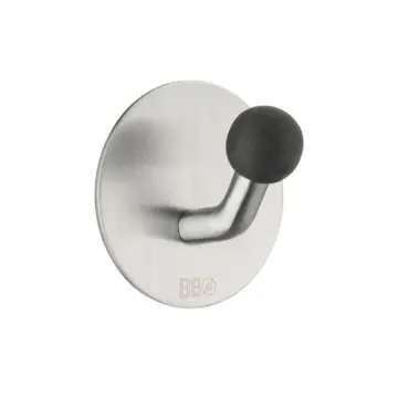 Enkelkrok Beslagsboden B1084 Rustfri/Svart