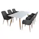 Spisegruppe Venture Home Pelle Casper med 6 Stoler