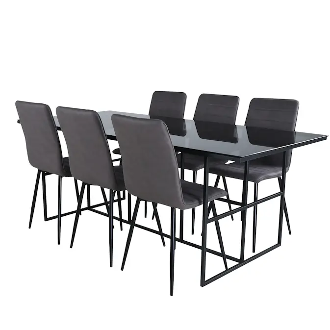 Spisegruppe Venture Home Lund med 6 Walerina Stoler