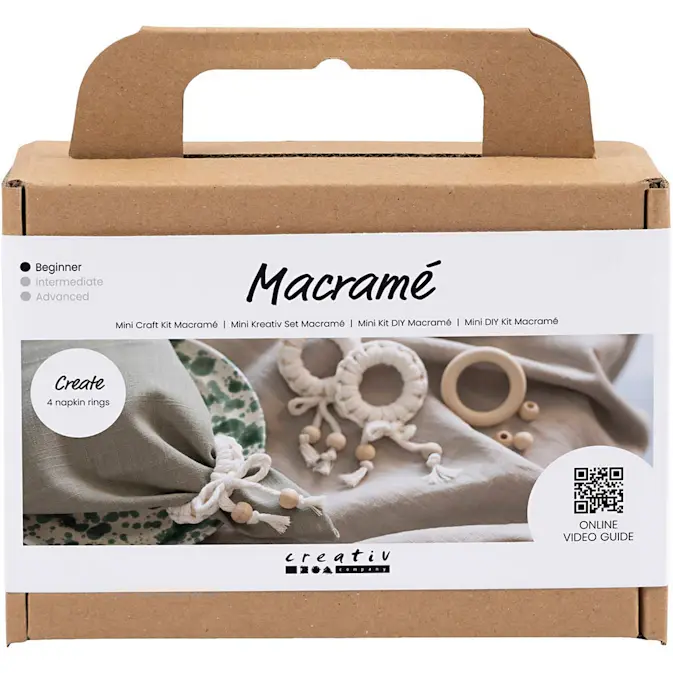 Hobbysett Creativ Company Mini DIY Kit Serviettring Makramé