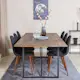 Spisegruppe Venture Home Peo med 6 Pobbie Stoler Polyester