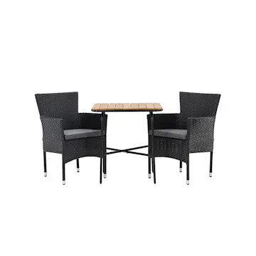 Cafégruppe Venture Home Holmbeck Bord med 2 Malina Stoler