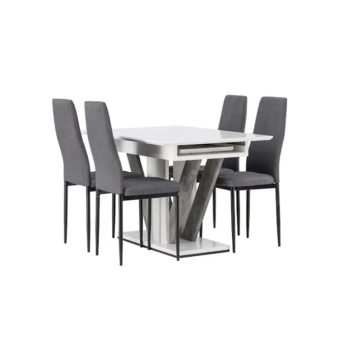 Spisegruppe Venture Home Disa med 4 Petra Stoler