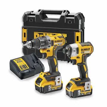 Slagskruvdragare Dewalt DCK268P2T Med batteri 18 V