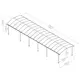 Dobbel Carport Canopia av Palram Arcadia i Metall 3,6x13 m