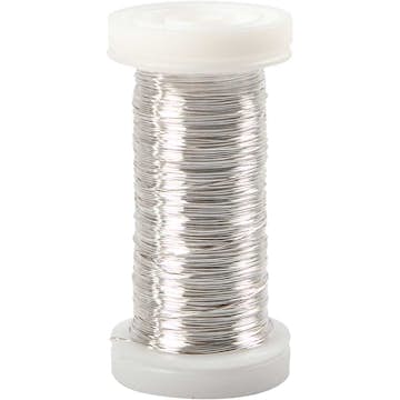 Sølvtråd Creativ Company Forsølvet Tykkelse 0,3 mm 100 m/1 Rl