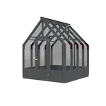 Drivhus Palmako Emilia 5,4 M2 Gråmalt