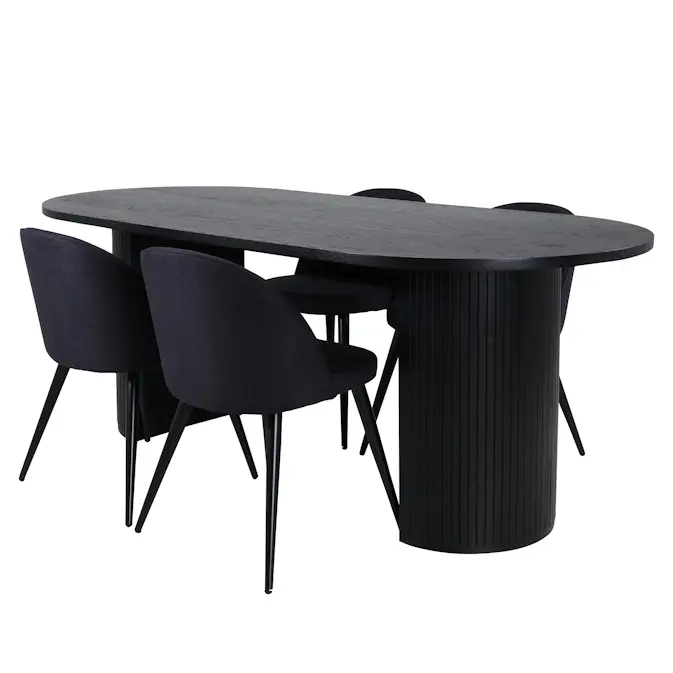 Spisegruppe Venture Home Bianca med 4 Valentina Stoler