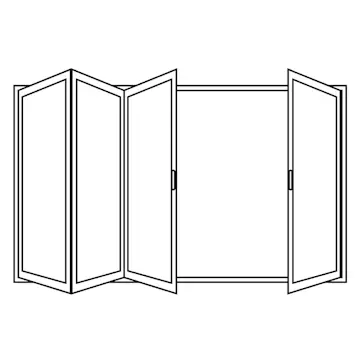 Foldedør NorDan HelAlu 4-dørs Hvit