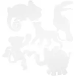 Jungeldyr Creativ Company Hvitt 16 Stk/1 Pk