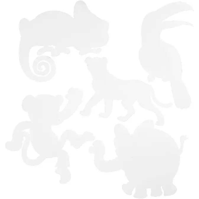 Jungeldyr Creativ Company Hvitt 16 Stk/1 Pk