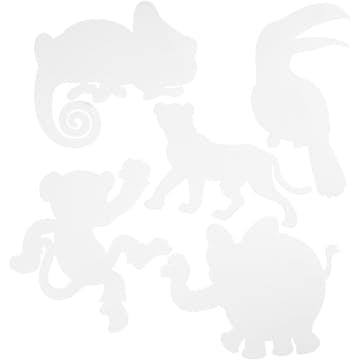 Jungeldyr Creativ Company Hvitt 16 Stk/1 Pk