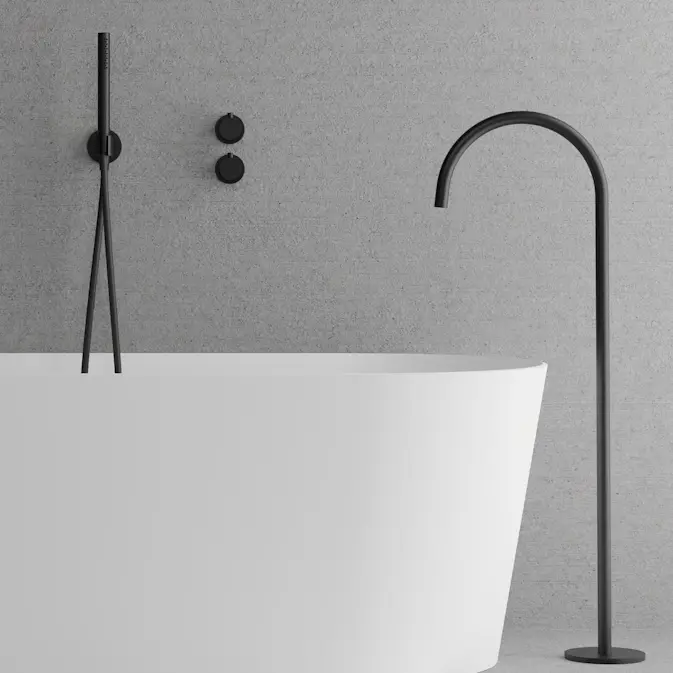 Takduschset Scandtap Steel Harmonized Bliss 4 med Badkarsfblandare för Inbyggnad