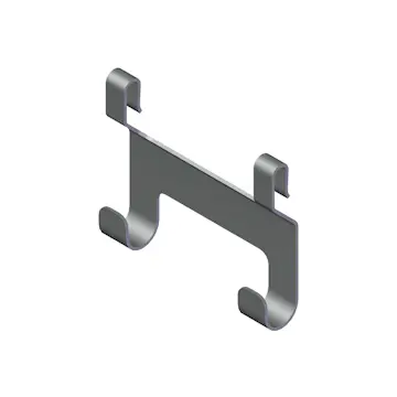 Dobbelkrok Lundbergs med Feste for Garderobestang Wide 2-Pk