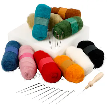 Materiellsett Creativ Company Nålefilting Startsett Ass Farger 1 Sett