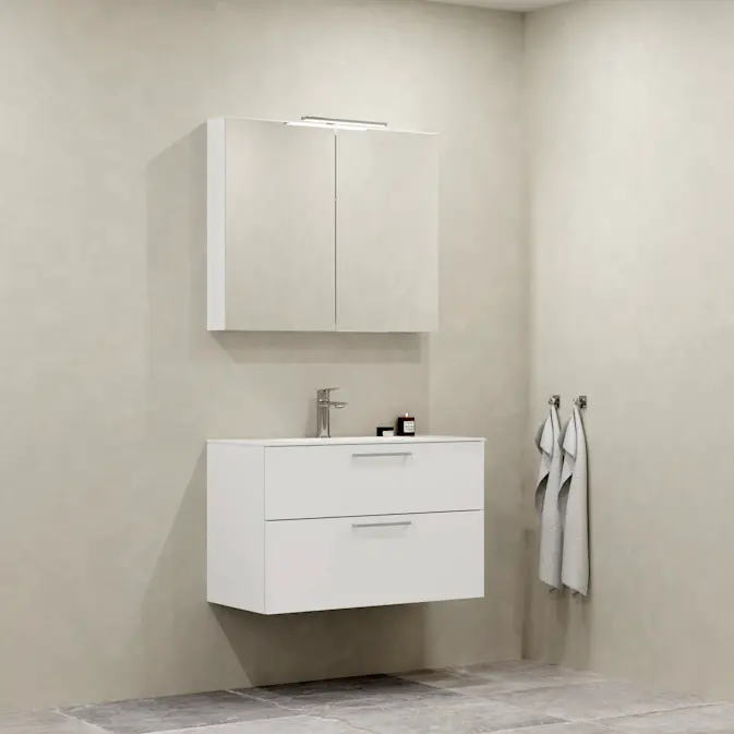 Möbelpaket Macro Design Crown Plain med Spegelskåp