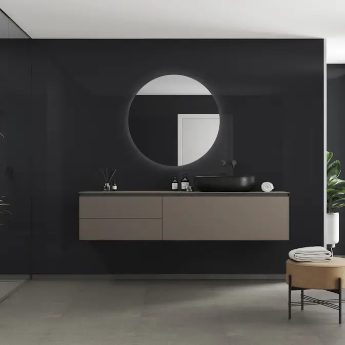 Baderomspanel Fibo 2124 F00 Black Gloss