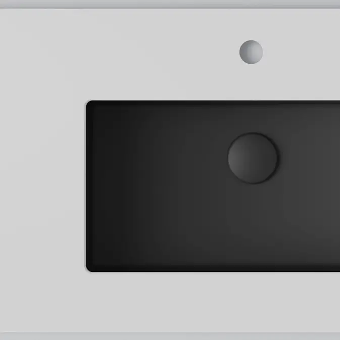 Bänkskiva INR Wave med 2 Tvättställ och hål för Blandare