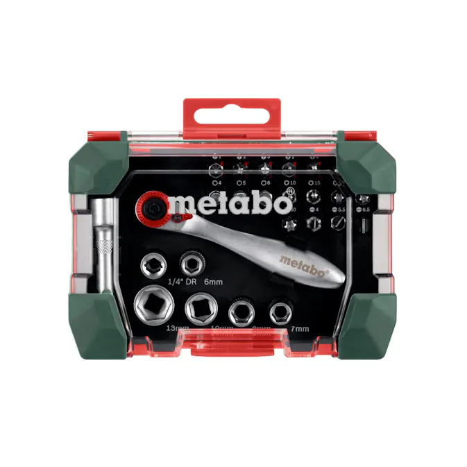 Bitssett Metabo 26 deler + Skralle