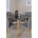 Spisegruppe Venture Home Plaza Ø100 cm med 4st Mace Spisestoler