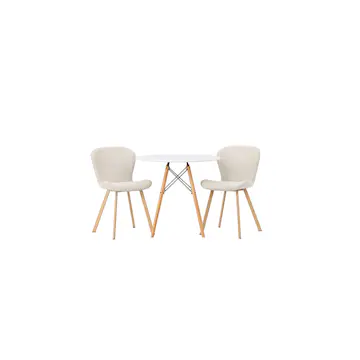 Spisegruppe Venture Home Danburi Ø60 cm med 2 stk Lilja Stoler