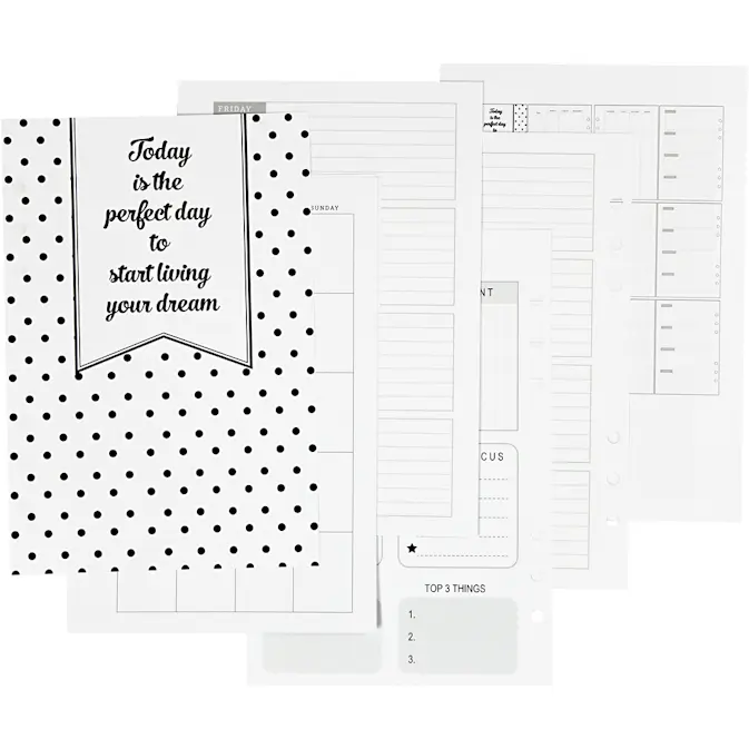 Evighetskalender Creativ Company Str 142x210 mm Hvit 1 stk/1 Pk