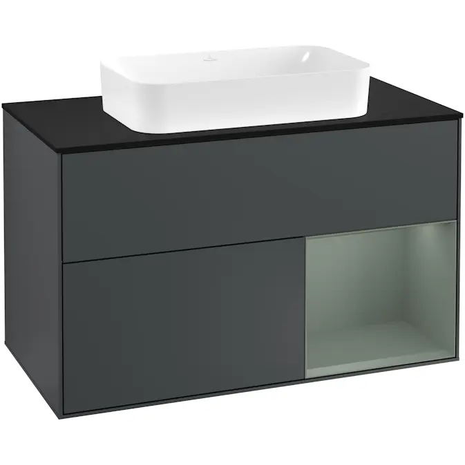 Tvättställsskåp Villeroy & Boch Finion med 2 Lådor Hylla och Bänkskiva för Fristående Tvättställ