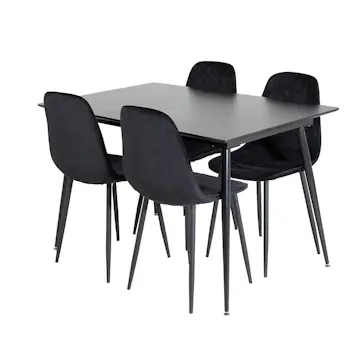 Spisegruppe Venture Home Silvia med Innleggsplate og 4 Phoi Stoler