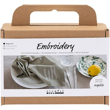 Hobbysett Creativ Company Mini DIY Kit Serviett Brodering