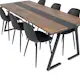 Spisegruppe Venture Home Jane med 6 Pop Stoler