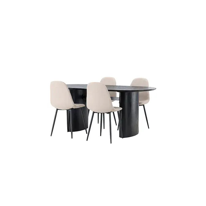 Spisegruppe Venture Home Isolde med 4 stk Polar Stoler