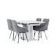 Spisegruppe Venture Home Pluto med 4 Rosie Stoler