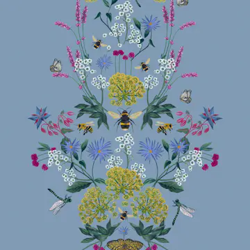 Tapet Joules Perfect Pollinators Haze Blue