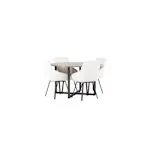 Spisegruppe Venture Home Durango Ø120 cm med 4 stk Rosie Stoler