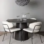 Spisegruppe Venture Home Lanzo Ø120 cm med 4 stk Chico Stoler