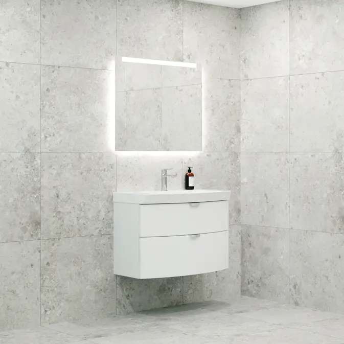 Möbelpaket Macro Design Heart Tvättställsskåp med Spegel